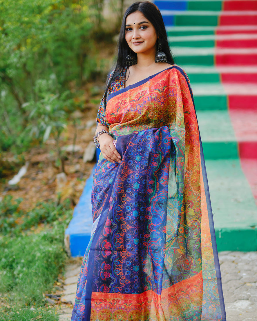 Cotton Half Silk Saree