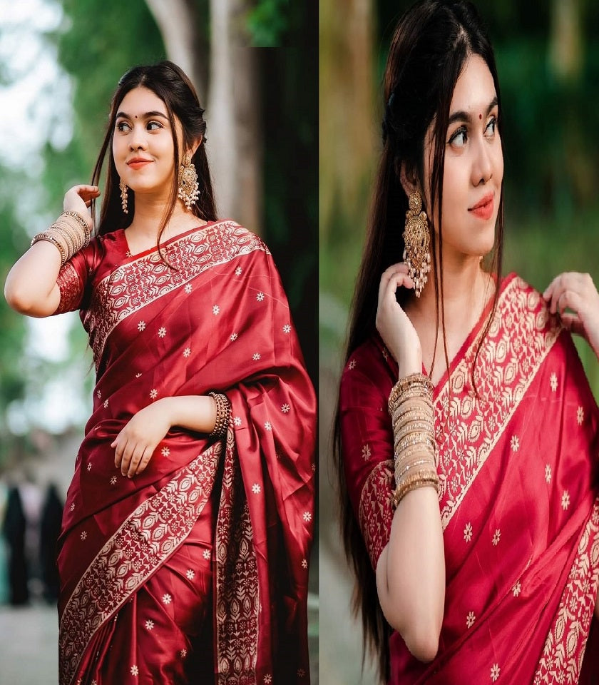 Exclusive Cotton Half Silk Saree. SKU-MH295