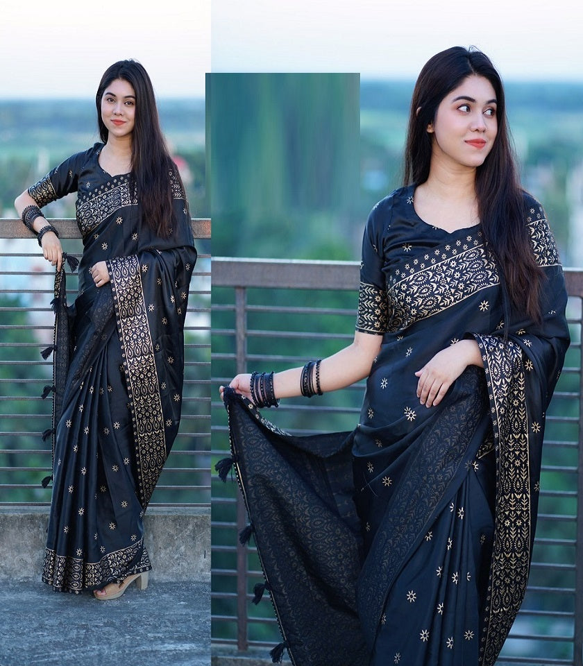 Exclusive Cotton Half Silk Saree. SKU-MH303