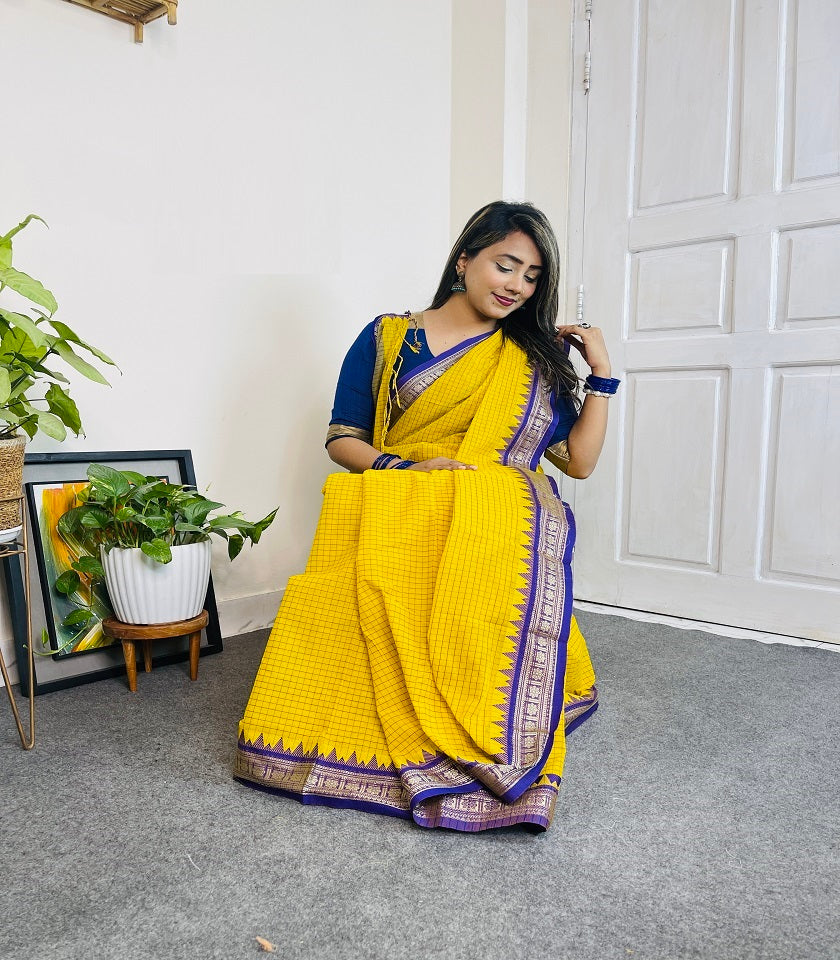 Exclusive Cotton Saree . SKU-MHT455