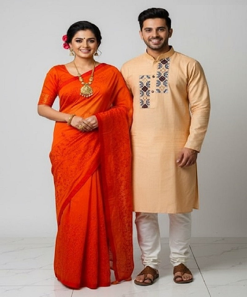 Saree Panjabi Capule Set.SKU-MK436