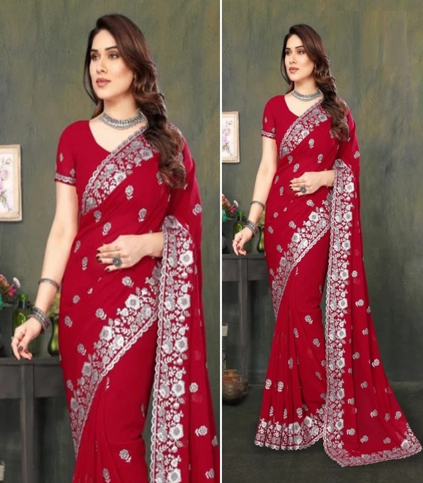 Exclusive Georgette Saree. SKU-US7211
