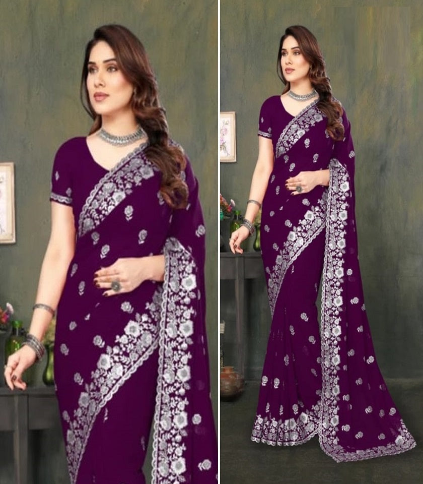 Exclusive Georgette Saree. SKU-US7213